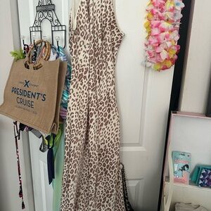 Express Leopard Print Maxi Dress